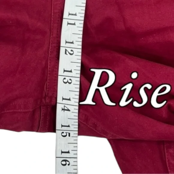 Talbots WOMENS PLUS SIZE 26W x 29" Zip Ankle Pants 5-Pocket Stretch Burgundy - Picture 13 of 16